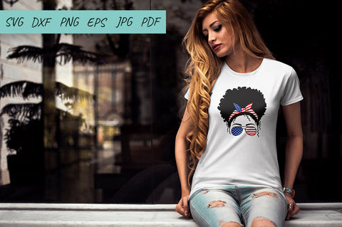 Mom life SVG, Afro woman, Messy Bun SVG SVG Irina Ostapenko 