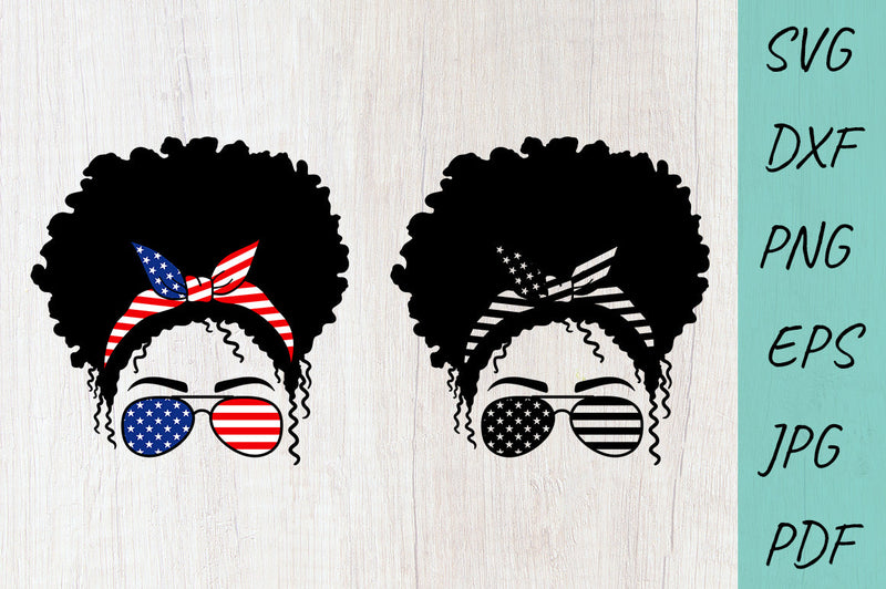 Mom life SVG, Afro woman, Messy Bun SVG SVG Irina Ostapenko 