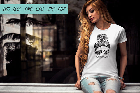 Mom life svg, Bad Moms Club, Mom Messy Bun svg, Skulls SVG Irina Ostapenko 