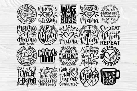 Mom Life SVG Bundle, Mothers Day Svg, Cricut Files SVG TonisArtStudio 