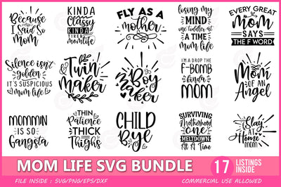Mom Life SVG Bundle SVG CraftingStudio 