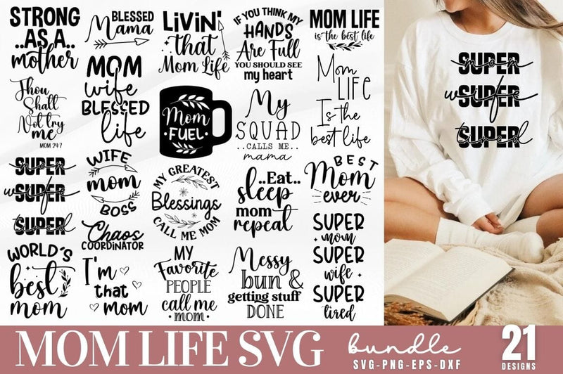 Mom Life SVG Bundle SVG DESIGNISTIC 