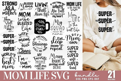 Mom Life SVG Bundle SVG DESIGNISTIC 