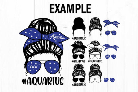 Mom Life Svg, Messy Bun Svg Bundle, Zodiac Svg Bundle SVG Litke Designs 