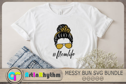 Mom Life Svg, Messy Bun Svg, Messy Bun Svg Bundle SVG Artinrhythm shop 