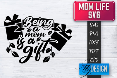 Mom Life SVG | Mother Quotes SVG | Mum Sayings SVG SVG Fly Design 