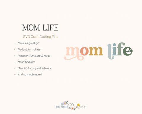 Mom Life SVG SVG Aja Nicole Designs 