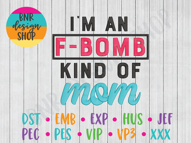 Mom Machine Embroidery Design Embroidery/Applique BNRDesignShop 