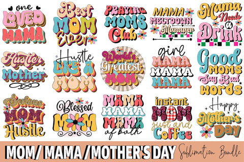 Mom Mama Mother's Day Sublimation Bundle Sublimation SVGArt 