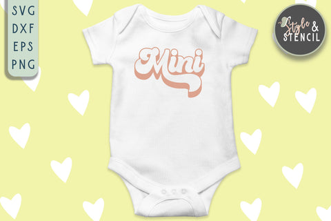 Mom Mini Retro Mini Bundle SVG - PNG, DXF, SVG, EPS SVG Style and Stencil 