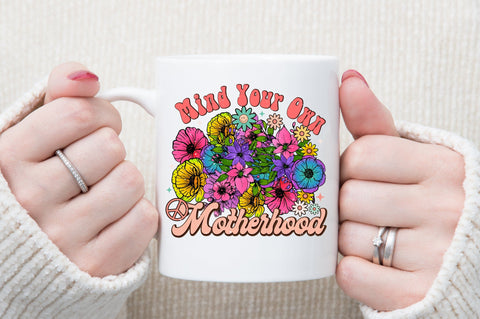 Mom Motherhood Flowers PNG Sublimation Sublimation designartist 
