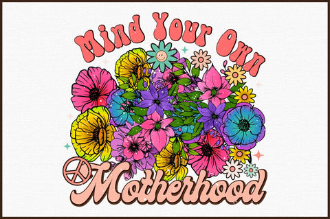 Mom Motherhood Flowers PNG Sublimation Sublimation designartist 