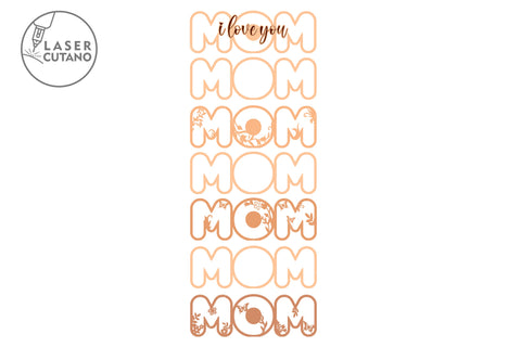MOM Multilayer Laser Cut File, Mother's Day Svg, Laser Cutting Template, Mandala, Sign SVG, 3D Designs SVG LaserCutano 