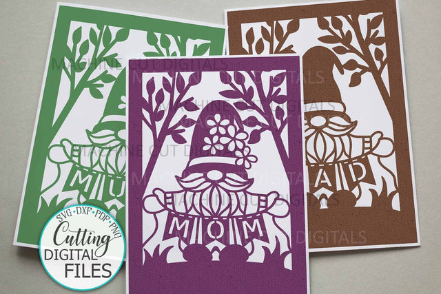 Mom Mum Dad svg cut out card Mothers day Fathers day cards SVG kartcreationii 