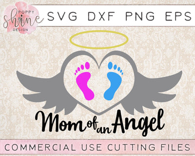 Mom Of An Angel SVG Poppy Shine Design 
