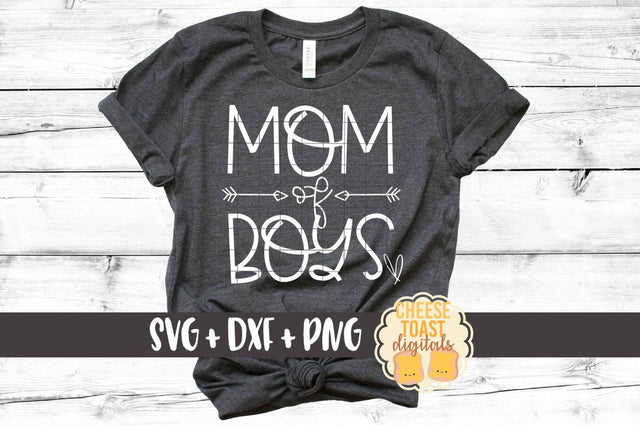 Mom of Boys - Mom SVG PNG DXF Cut Files SVG Cheese Toast Digitals 