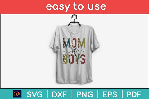 Mom Of Boys Mothers Day Svg Design SVG artprintfile 