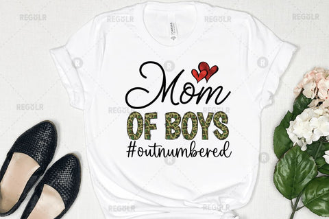 Mom of boys #outnumbered Sublimation Design Sublimation Regulrcrative 