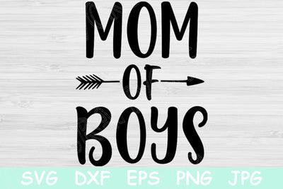 Mom of Boys Svg, Boy Mom Svg. Mothers Day Svg File for Cricut and Silhouette. Mommy Svg Digital Design. Motherhood Cut File Instant Download SVG TiffsCraftyCreations 