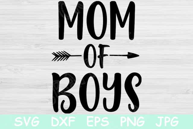 Mom of Boys Svg, Boy Mom Svg. Mothers Day Svg File for Cricut and Silhouette. Mommy Svg Digital Design. Motherhood Cut File Instant Download SVG TiffsCraftyCreations 