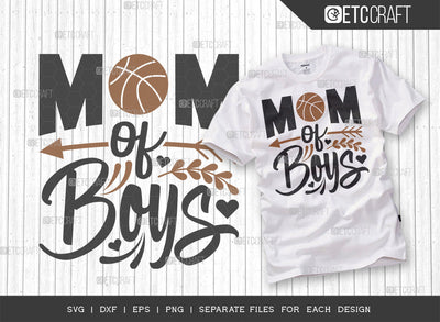 Mom of Boys SVG Cut File | Mom Svg | Mother's Day Svg | Mom Life Svg | Mama Svg | Dxf | Eps | Png | Tshirt Design SVG ETC Craft 