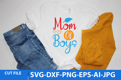 mom Of Boys SVG Design SVG BlackCatsMedia 