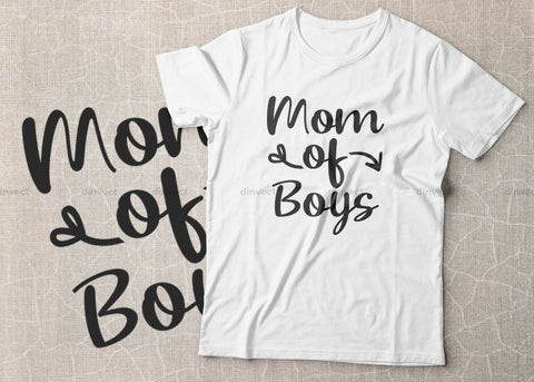 Mom of boys SVG, Mom Svg, Mothers Day T-shirt Design, Happy Mothers Day SVG, Mother's Day Cricut Files, Mom Gift Cameo, Vinyl Designs, Iron On Decals, Cricut cut files, svg, eps, dxf, png SVG Dinvect 
