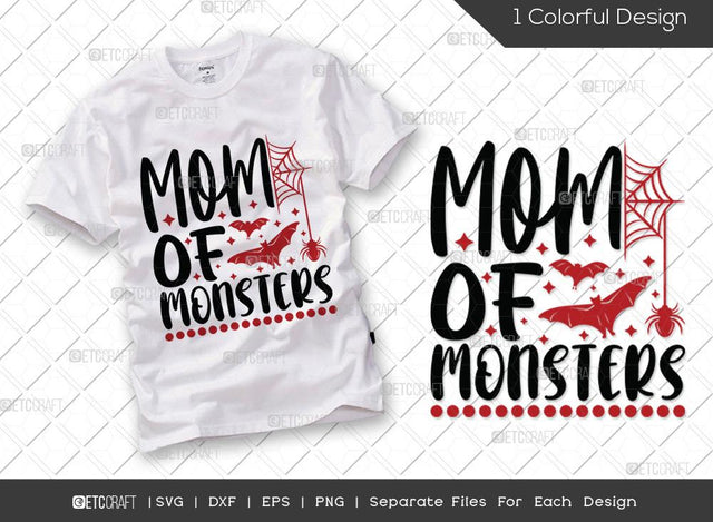 Mom Of Monsters SVG Cut File | Halloween Mom Svg | Womens Halloween Svg | Momster Svg | Holiday Svg | Halloween Svg | Funny Halloween Quote SVG ETC Craft 