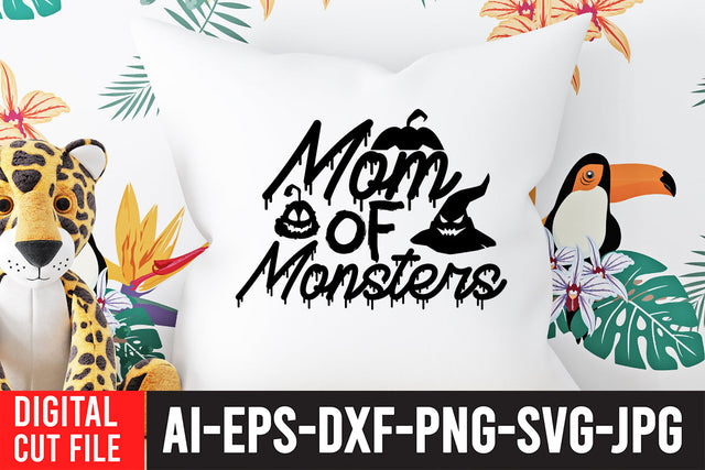MOM Of Monsters SVG Design SVG BlackCatsMedia 