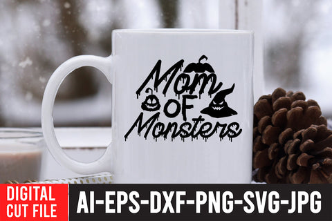 MOM Of Monsters SVG Design SVG BlackCatsMedia 
