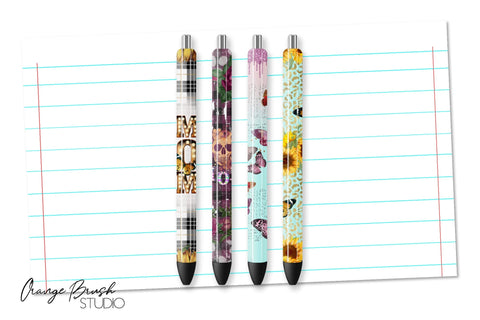 Mom Pen Wraps Sublimation Bundle Mothers Day Pen Waterslides Sublimation OrangeBrushStudio 