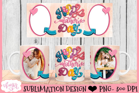 Mom photo mug wrap PNG for Mother's day sublimation Sublimation Amorclipart 