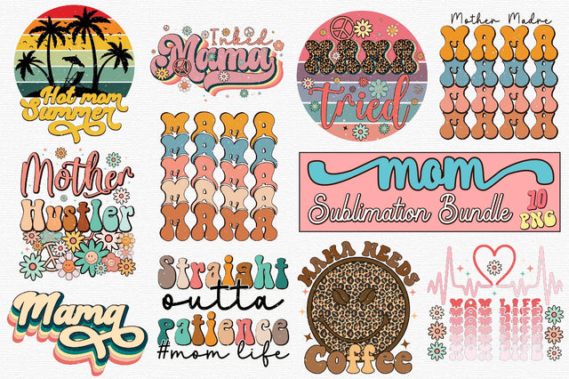 Mom PNG Sublimation Bundle Sublimation designartist 