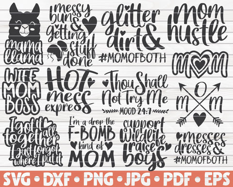 Mom quotes SVG Bundle | 26 designs SVG HQDigitalArt 
