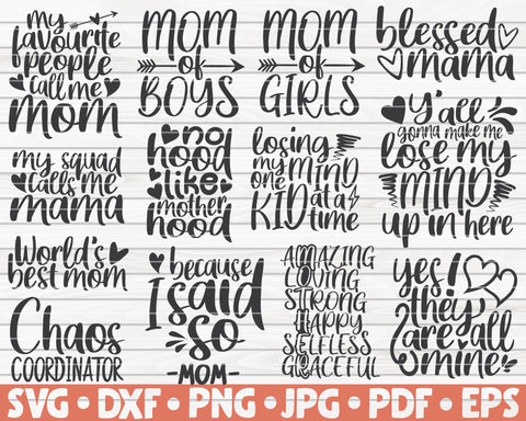 Mom quotes SVG Bundle | 26 designs SVG HQDigitalArt 