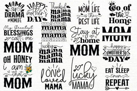 Mom Quotes SVG bundle SVG DESIGNISTIC 