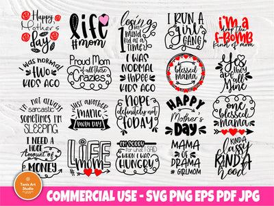 Mom Quotes SVG, Mothers Day Svg, Funny Mom Bundle SVG TonisArtStudio 