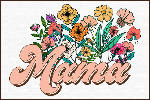 Mom Retro Flower PNG Sublimation Sublimation designartist 