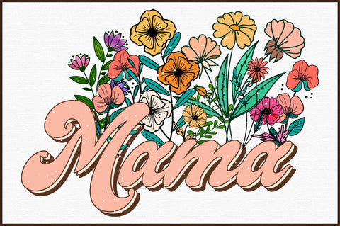Mom Retro Flower PNG Sublimation Sublimation designartist 