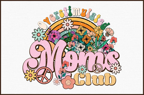 Mom Retro Flower Quote PNG Sublimation Sublimation designartist 