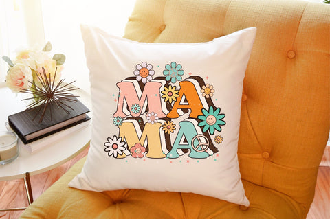 Mom Retro Flowers PNG Sublimation Sublimation designartist 