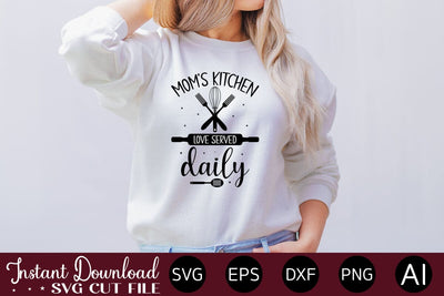 Mom s Kitchen Love Served Daily-01 SVG SVG designmaster24 