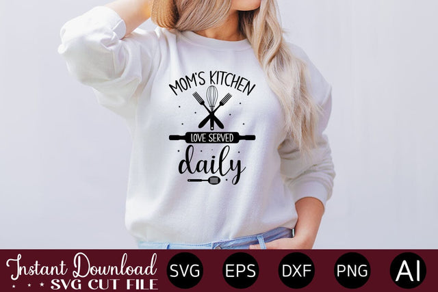 Mom s Kitchen Love Served Daily-01 SVG SVG designmaster24 