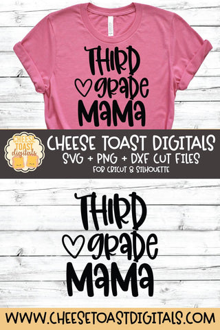 Mom School SVG | Third Grade Mama SVG Cheese Toast Digitals 