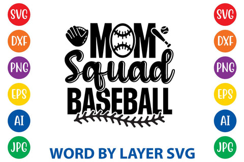 Mom Squad Baseball SVG Design SVG Rafiqul20606 