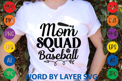 Mom Squad Baseball SVG Design SVG Rafiqul20606 