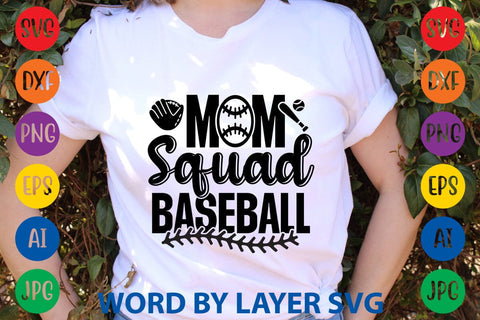 Mom Squad Baseball SVG Design SVG Rafiqul20606 