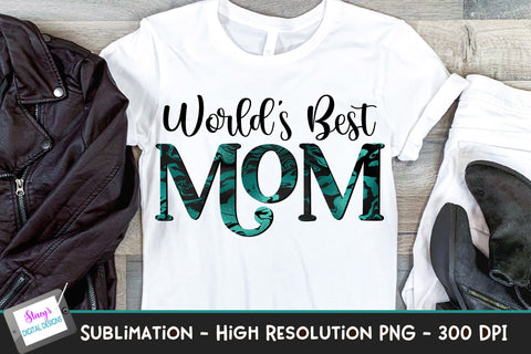 Mom Sublimation Bundle Vol. 2 - 6 teal and black mom designs Sublimation Stacy's Digital Designs 