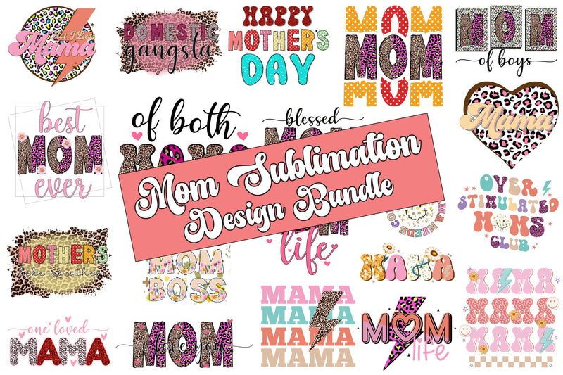 Mom Sublimation Design Bundle Sublimation Rupkotha 