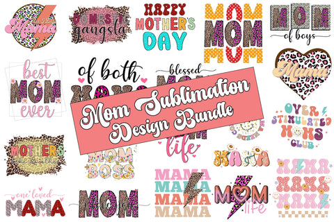 Mom Sublimation Design Bundle Sublimation Rupkotha 